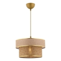 Hanglamp met kabel ERO 1xE27/60W/230V bruin/goud