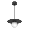 Hanglamp met kabel FLAT 1xE27/15W/230V zwart