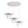 Hanglamp met kabel FLAT 3xE27/15W/230V crème