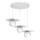 Hanglamp met kabel FLAT 3xE27/15W/230V wit