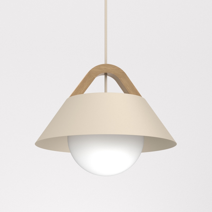 Hanglamp met kabel FUNDA 1xE27/15W/230V beige