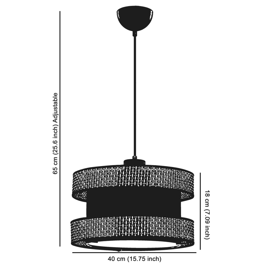 Hanglamp met kabel HALO 1xE27/60W/230V beige/crème