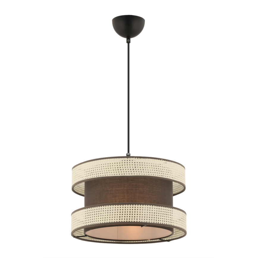 Hanglamp met kabel HALO 1xE27/60W/230V bruin/crème