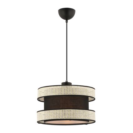 Hanglamp met kabel HALO 1xE27/60W/230V zwart/crème