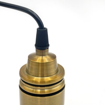 Hanglamp met kabel HECTOR 1xE27/15W/230V wit/messing Ø 20 cm