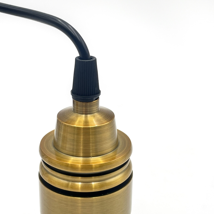 Hanglamp met kabel HECTOR 1xE27/15W/230V wit/messing Ø 20 cm