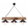 Hanglamp met kabel HEPSI 3xE27/40W/230V spar/walnoot