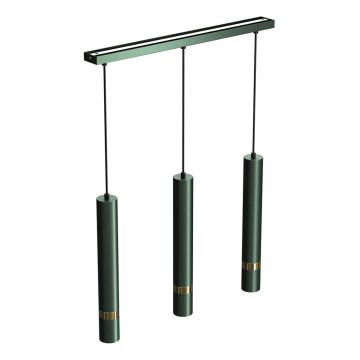 Hanglamp met kabel JOKER 3xGU10/25W/230V groen/goud
