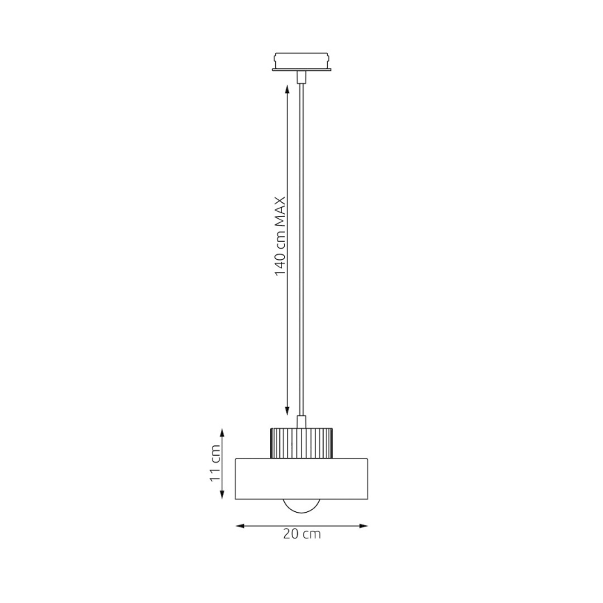 Hanglamp met kabel KIVI 1xE27/15W/230V beige