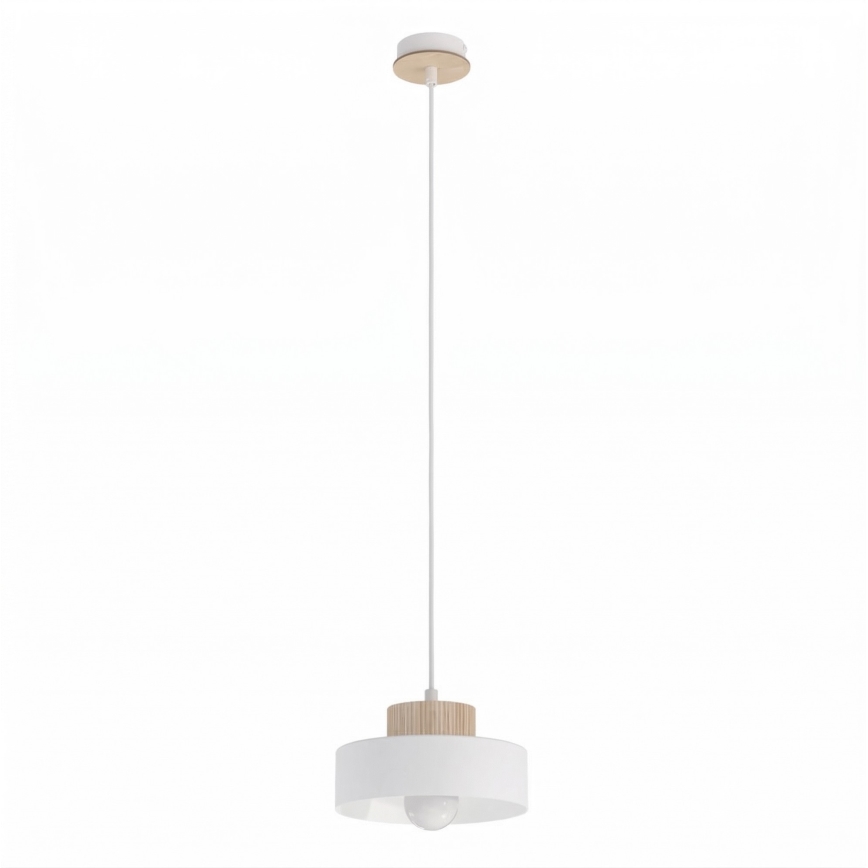 Hanglamp met kabel KIVI 1xE27/15W/230V wit