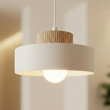 Hanglamp met kabel KIVI 1xE27/15W/230V wit