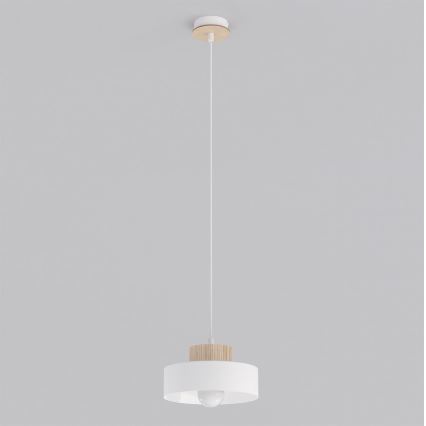 Hanglamp met kabel KIVI 1xE27/15W/230V wit