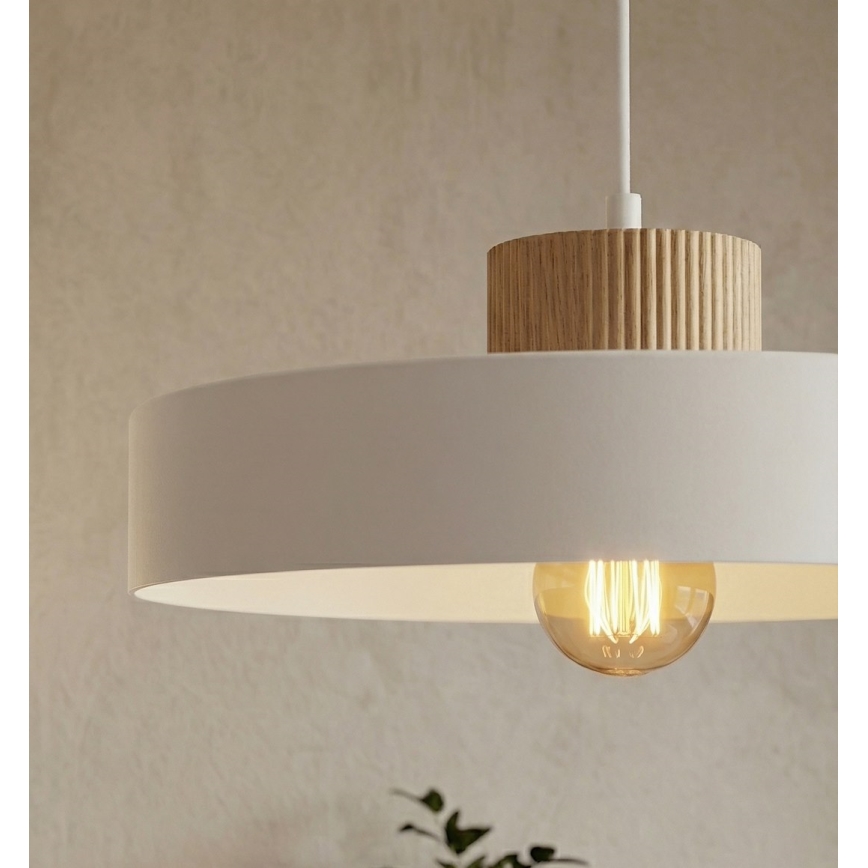 Hanglamp met kabel KIVI 1xE27/15W/230V wit