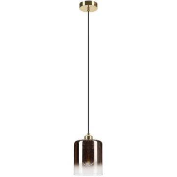 Hanglamp met kabel LIAH 1xE27/15W/230V goud/rookbruin
