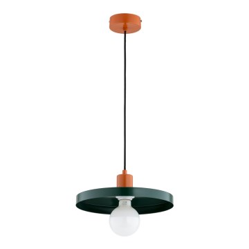 Hanglamp met kabel LITO 1xE27/15W/230V groen/koper