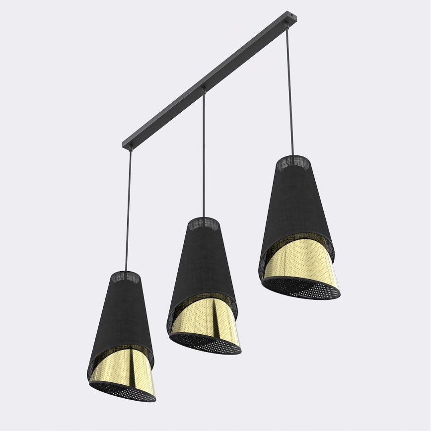Hanglamp met kabel MODA 3xE27/15W/230V zwart/goud