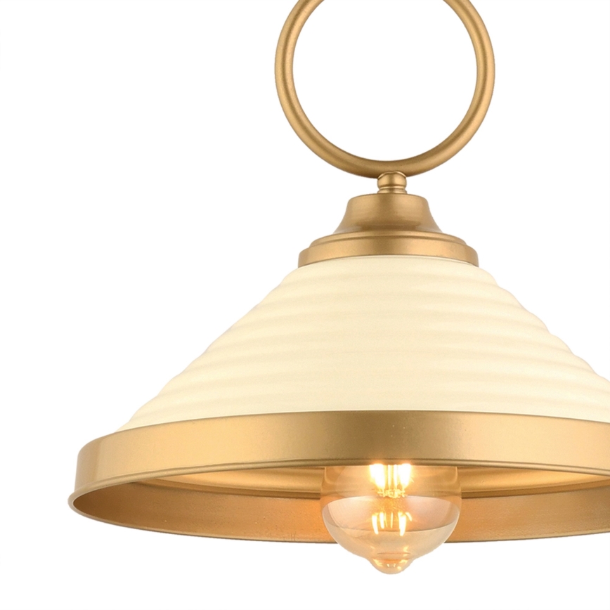 Hanglamp met kabel MONZA 1xE27/40W/230V Ø 30 cm crème/brons