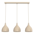 Hanglamp met kabel NOAK CLASSIC 3xE27/15W/230V beige