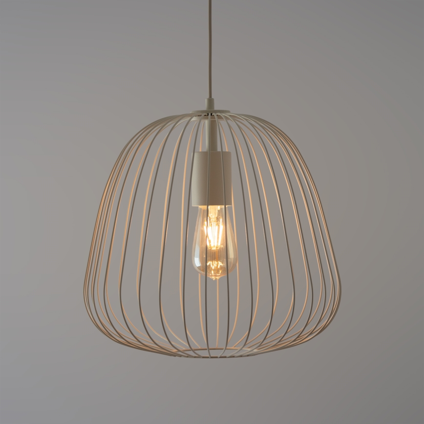 Hanglamp met kabel OVELLA 1xE27/15W/230V Ø 36 cm crème