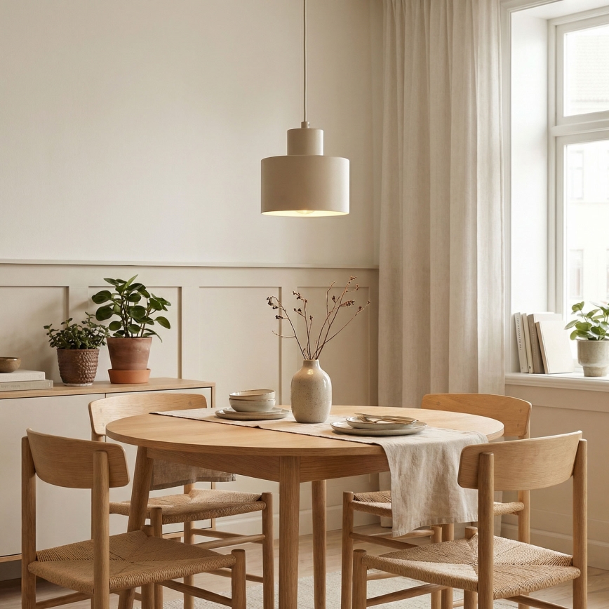 Hanglamp met kabel PARKLA 1xE27/15W/230V beige
