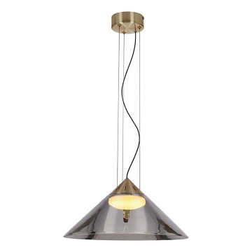 Hanglamp met kabel PRESTO 1xGX53/10W/230V Ø34 cm goud/rookgrijs