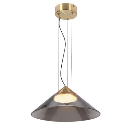 Hanglamp met kabel PRESTO 1xGX53/10W/230V Ø34 cm goud/rookgrijs