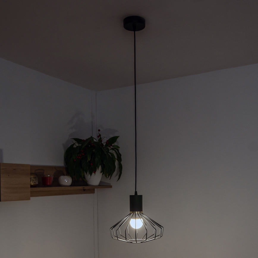 Hanglamp met kabel SOLANO 1xE27/15W/230V zwart/goud