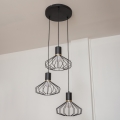 Hanglamp met kabel SOLANO 3xE27/15W/230V zwart/goud