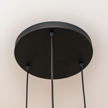 Hanglamp met kabel SOLANO 3xE27/15W/230V zwart/goud