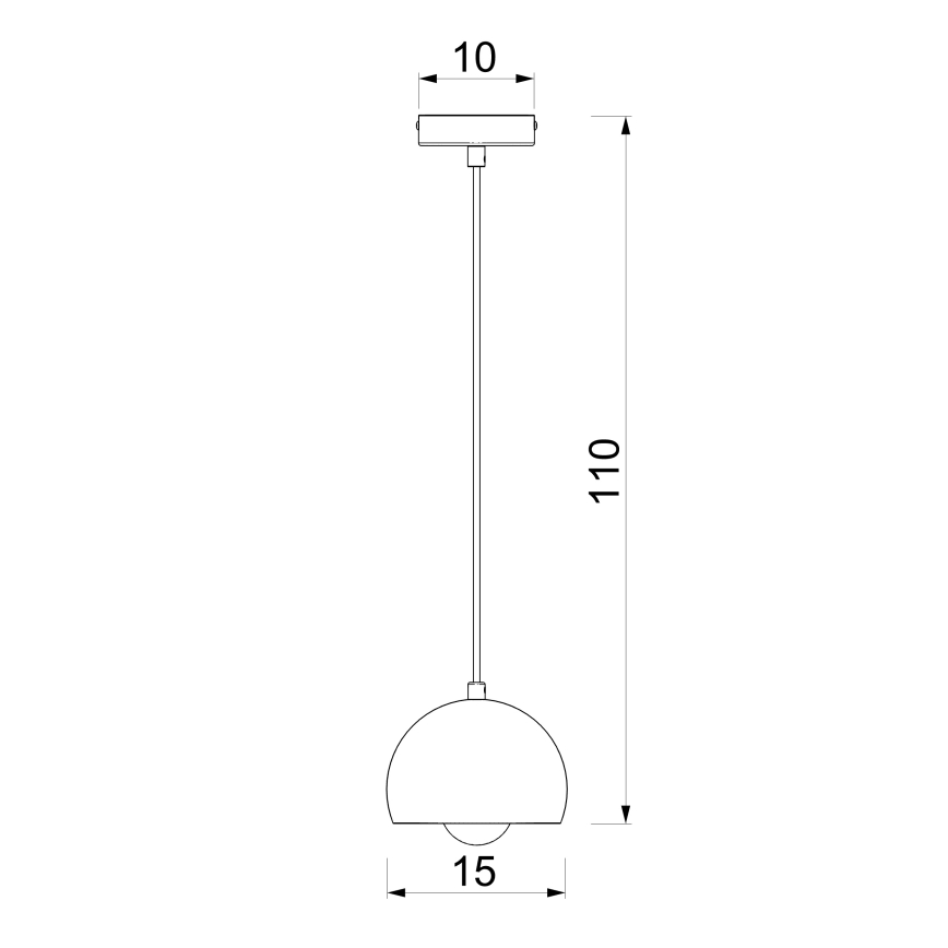 Hanglamp met kabel SOOL 1xE27/15W/230V Ø 15 cm crème