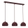 Hanglamp met kabel SOOL 3xE27/15W/230V bordeaux