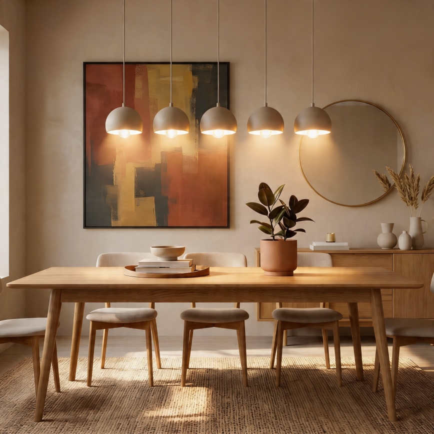 Hanglamp met kabel SOOL 5xE27/15W/230V beige