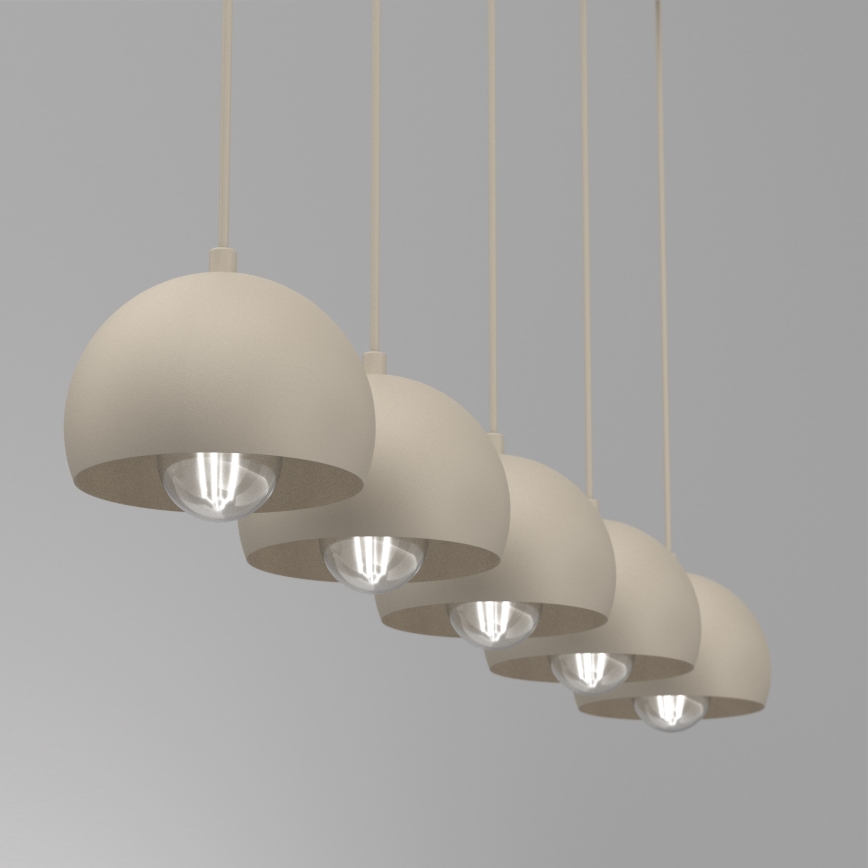 Hanglamp met kabel SOOL 5xE27/15W/230V beige