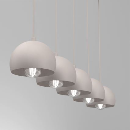 Hanglamp met kabel SOOL 5xE27/15W/230V crème