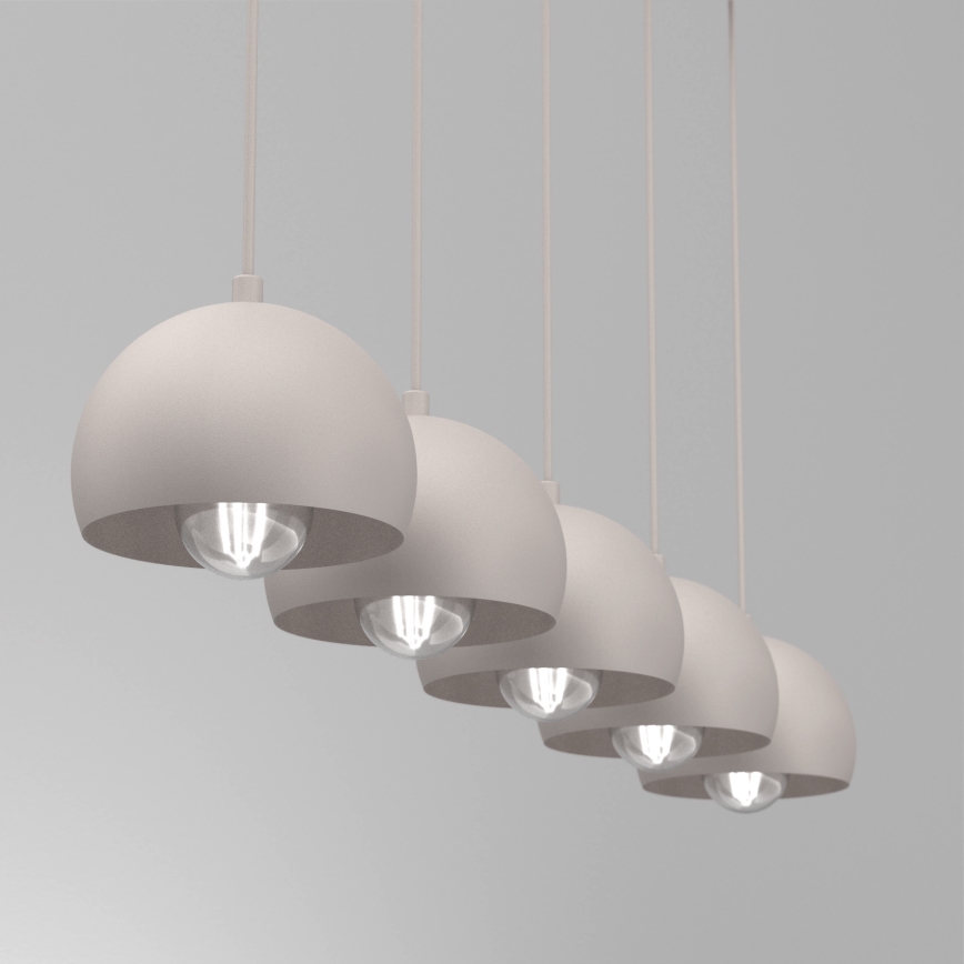 Hanglamp met kabel SOOL 5xE27/15W/230V crème