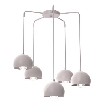 Hanglamp met kabel SOOL 5xE27/15W/230V crèmekleurig