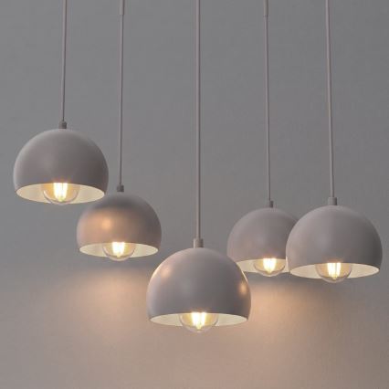 Hanglamp met kabel SOOL 5xE27/15W/230V crèmekleurig