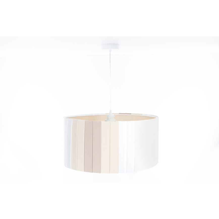 Hanglamp met kabel STRIPES 1xE27/60W/230V Ø 40 cm crème
