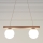 Hanglamp met kabel WOODSTOCK 2xE27/15W/230V hout/crème