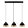 Hanglamp met kabel YILDO 3xE27/40W/230V zwart/goud