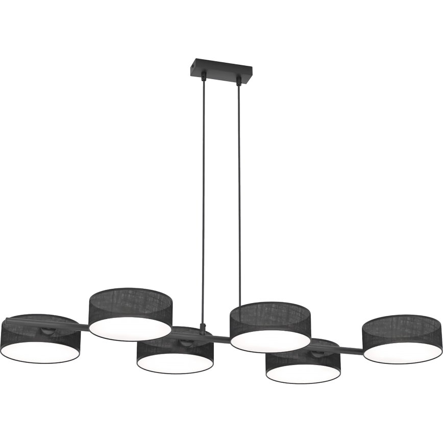 Hanglamp met kabelophanging DRUMZ 6xE14/10W/230V zwart