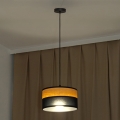 Hanglamp met snoer ALBA 1xE27/15W/230V Ø 25 cm zwart/bruin