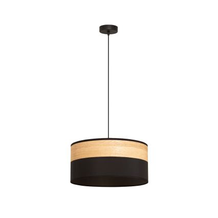 Hanglamp met snoer ALBA 1xE27/15W/230V Ø 40 cm zwart/bruin