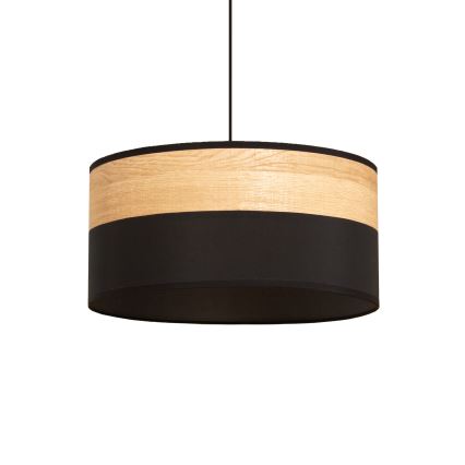 Hanglamp met snoer ALBA 1xE27/15W/230V Ø 40 cm zwart/bruin
