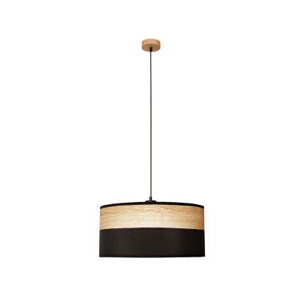 Hanglamp met snoer ALBA 1xE27/15W/230V Ø 45 cm zwart/bruin