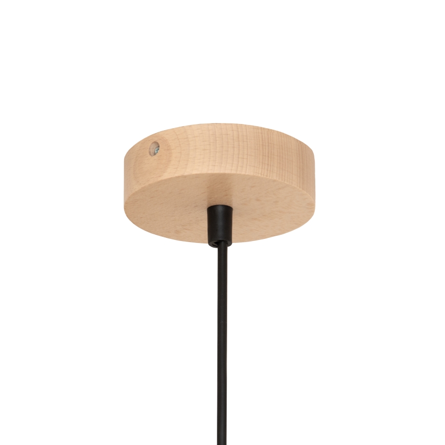Hanglamp met snoer ALBA 1xE27/15W/230V Ø 45 cm zwart/bruin