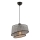Hanglamp met snoer BARETTE 1xE27/60W/230V grijs/zwart