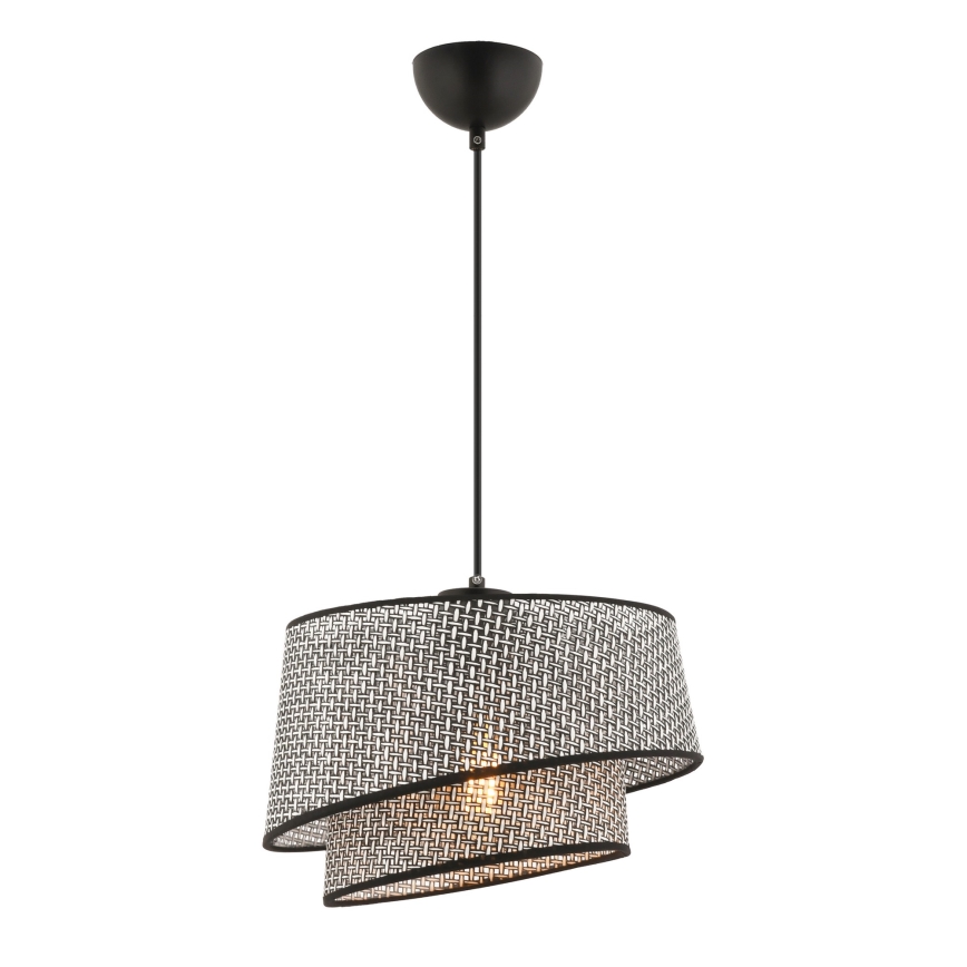 Hanglamp met snoer BARETTE 1xE27/60W/230V grijs/zwart