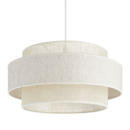 Hanglamp met snoer BOHO 1xE27/60W/230V Ø 40 cm crème/jute