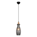 Hanglamp met snoer BOTTLE 1xE14/4W/230V gerookt glas